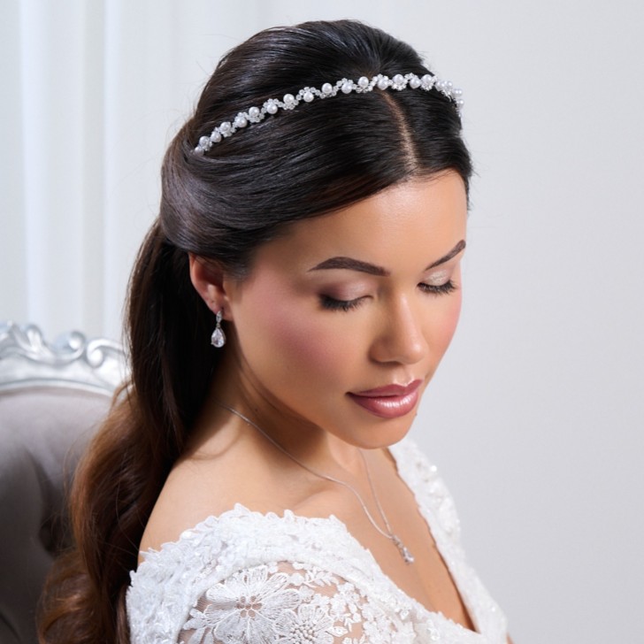 Capri Wavy Crystal and Pearl Headband