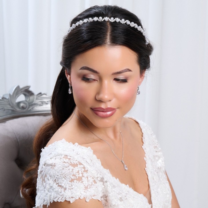 Capri Wavy Crystal and Pearl Headband