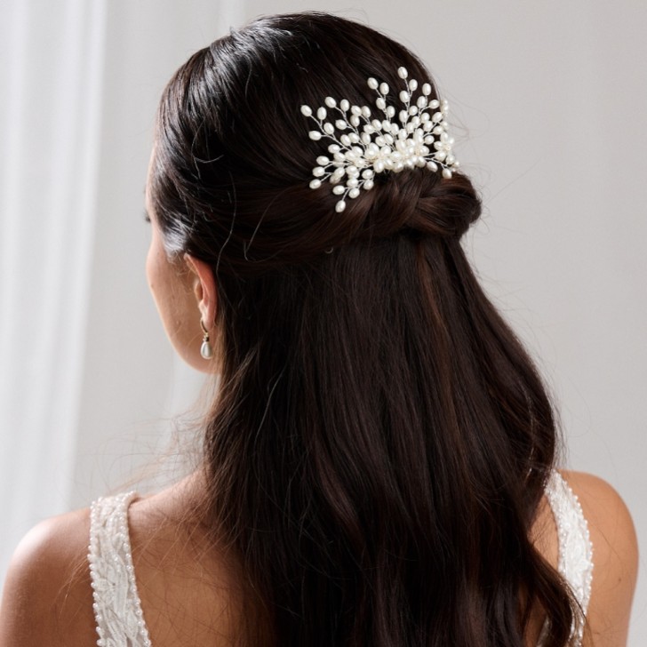 Cascade Pearl Spray Wedding Hair Comb
