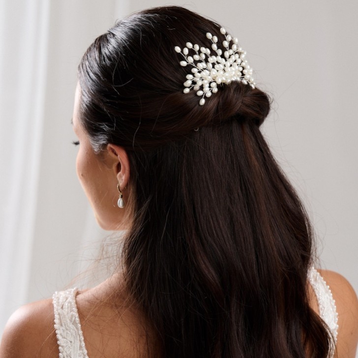 Cascade Pearl Spray Wedding Hair Comb