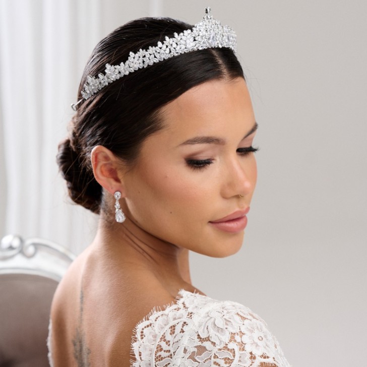 Chandelier Classic Cubic Zirconia Wedding Tiara