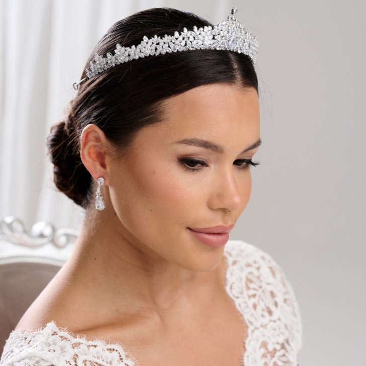 Chandelier Classic Cubic Zirconia Wedding Tiara