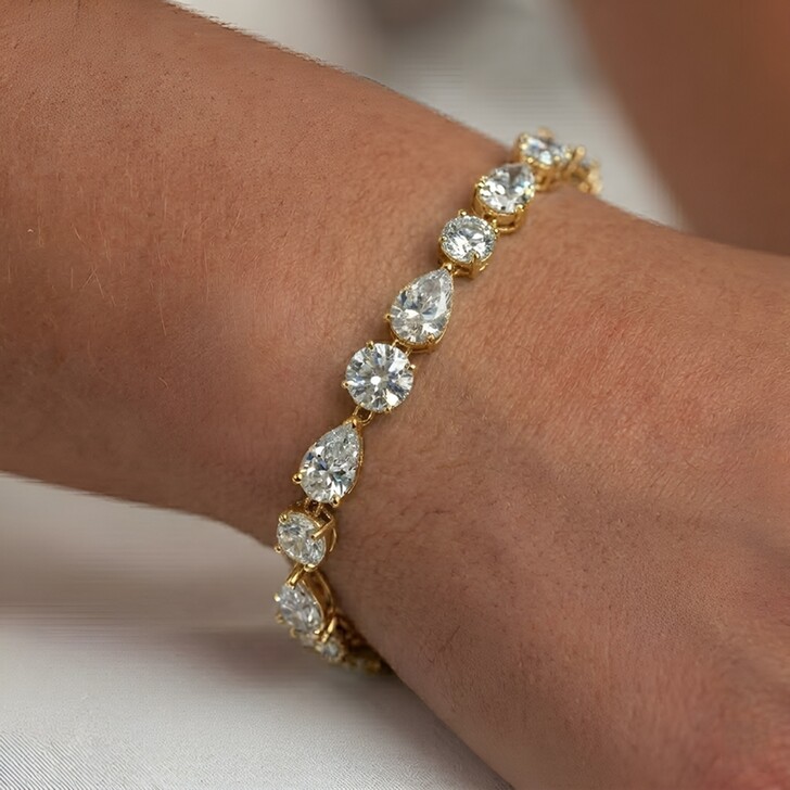 Connaught Dainty Cubic Zirconia Wedding Bracelet (Gold)