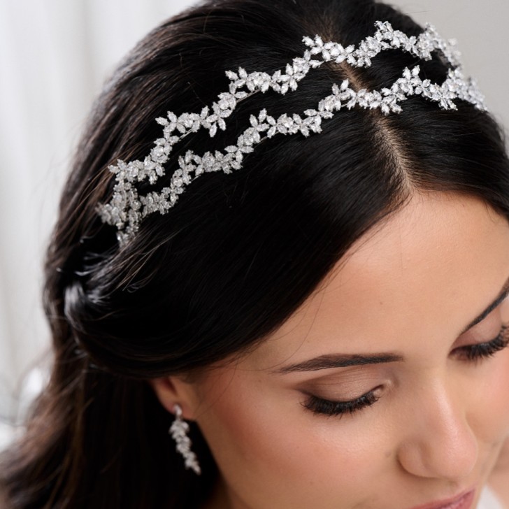 Cortez Duo Cubic Zirconia Double Headband