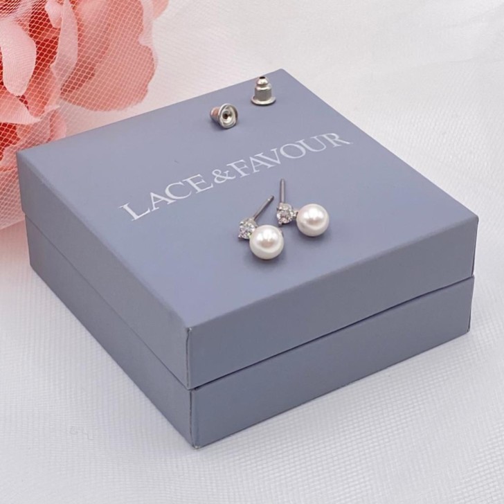 Evie Dainty Pearl Stud Earrings