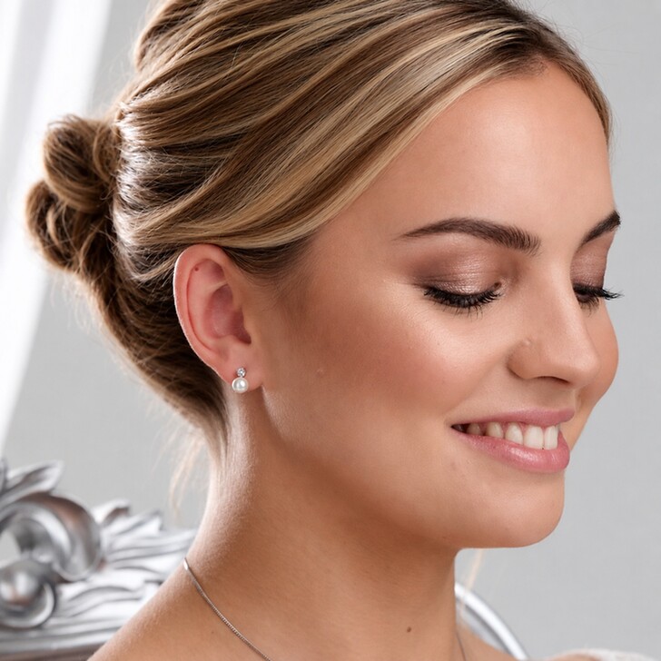 Evie Dainty Pearl Stud Earrings