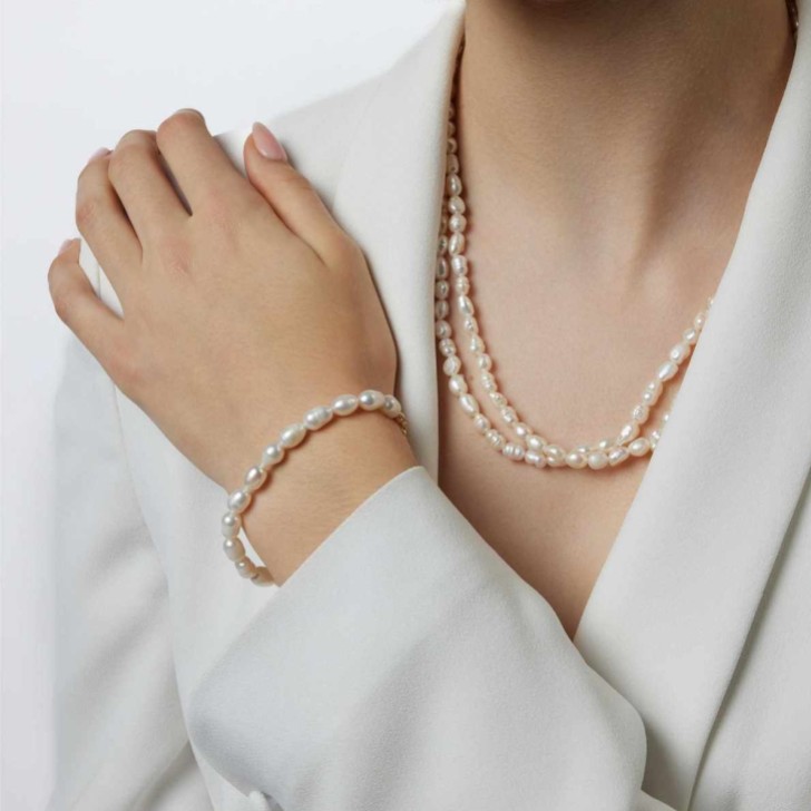 Dara Gold Freshwater Pearl Double Necklace