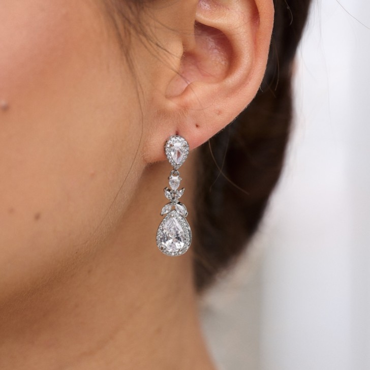 Dominica Cubic Zirconia Drop Earrings