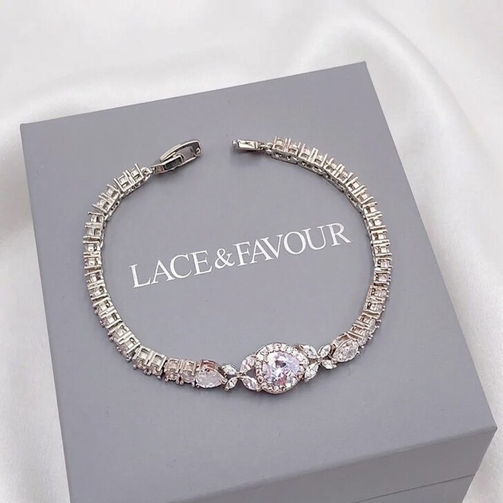 Dorchester Vintage Inspired Crystal Wedding Bracelet