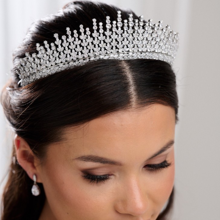 Dubai Statement Cubic Zirconia Bridal Crown