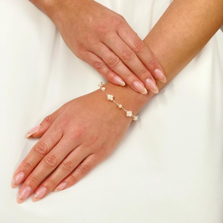 Eliana Freshwater Pearl Cluster Chain Bracelet