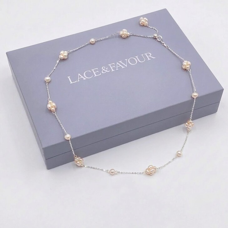 Eliana Freshwater Pearl Cluster Chain Necklace