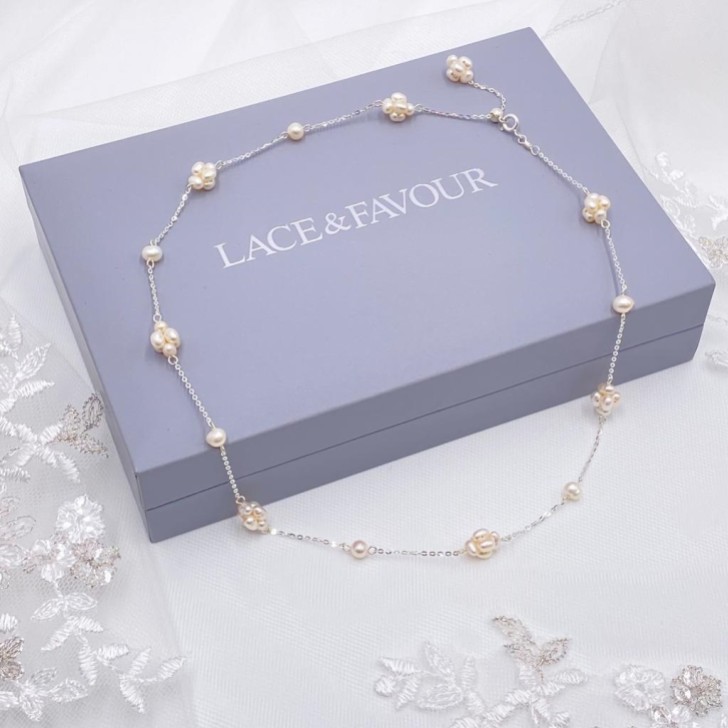 Eliana Freshwater Pearl Cluster Chain Necklace