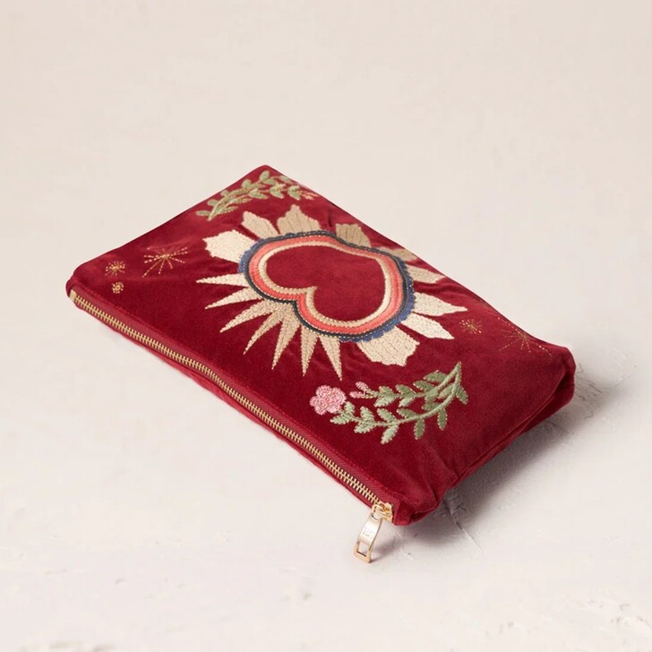 Elizabeth Scarlett Enchanted Heart Rouge Velvet Pouch
