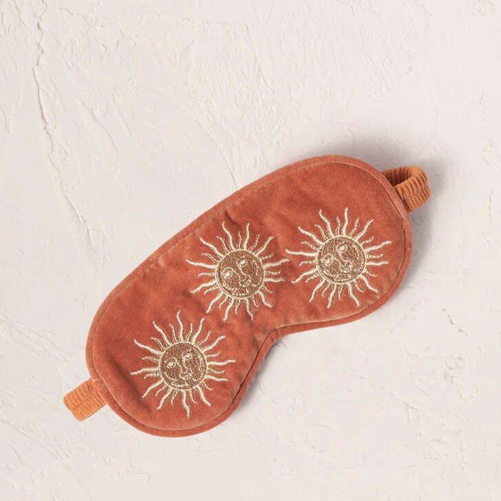 Elizabeth Scarlett Sun Goddess Rust Velvet Eye Mask