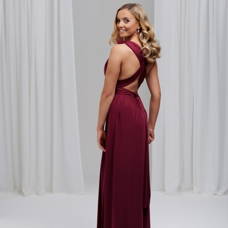 Emily Rose Burgundy Multiway Bridesmaid Dress (One Size)