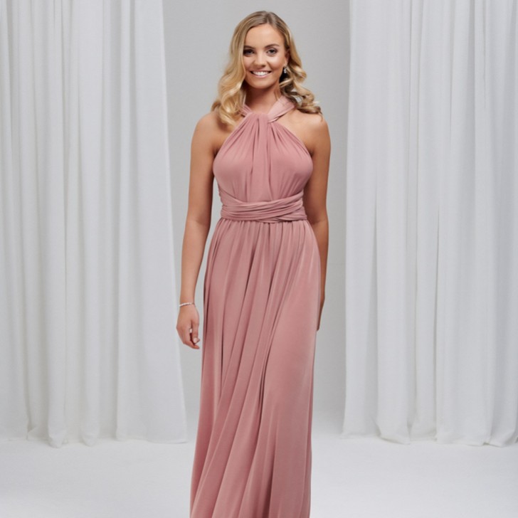 Emily Rose Dusky Pink Multiway Bridesmaid Dress (One Size)