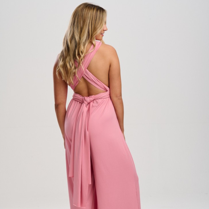 Emily Rose Dusky Pink Multiway Bridesmaid Jumpsuit (One Size)