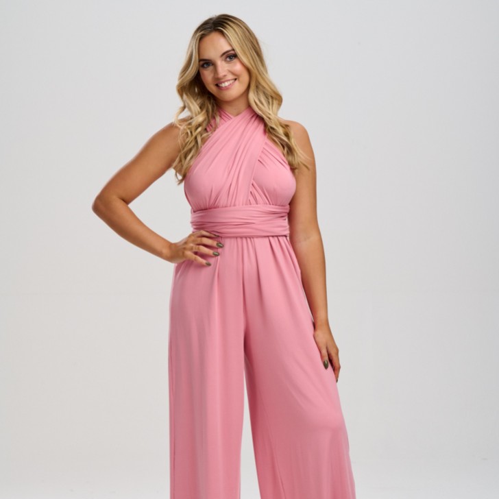 Emily Rose Dusky Pink Multiway Bridesmaid Jumpsuit (One Size)