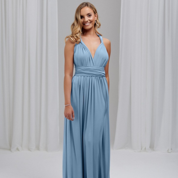 Emily Rose Staubblaues Mehrweg-Brautjungfernkleid (Einheitsgröße)