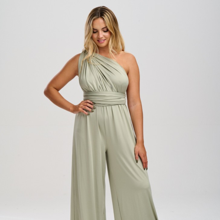 Emily Rose Sage Green Multiway Bridesmaid Jumpsuit (One Size)