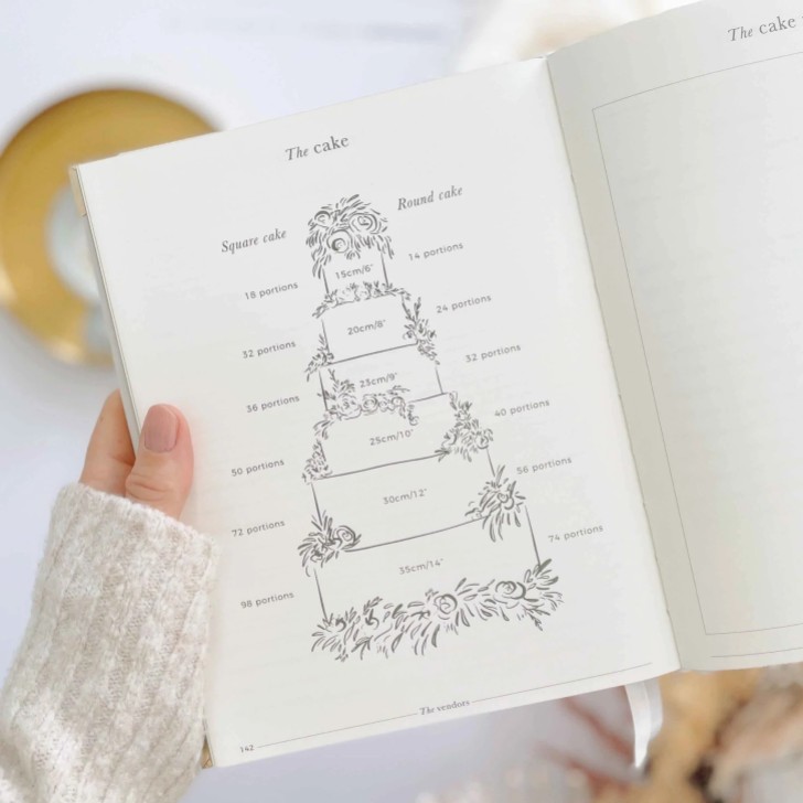 Eucalyptus Luxury Wedding Planner Book with Gilded Edges