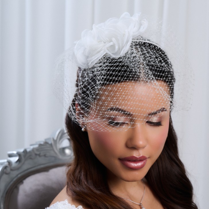 Felicity Elfenbein Floral Birdcage Schleier