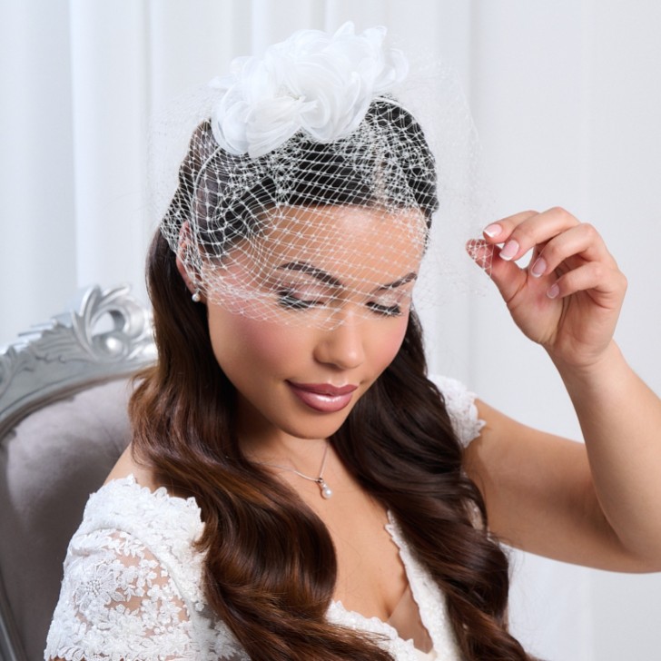 Felicity Elfenbein Floral Birdcage Schleier