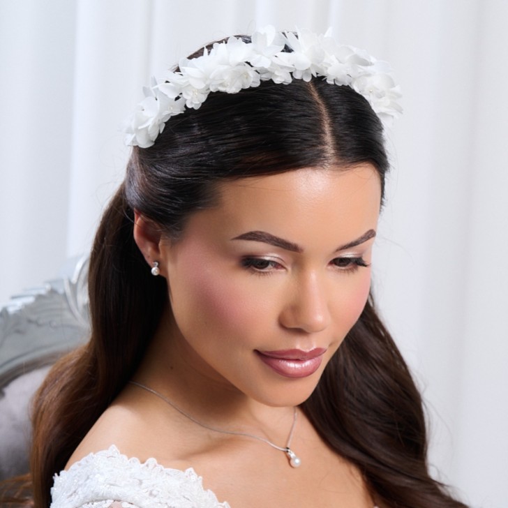 Floribunda Ivory Bridal Flower Headband