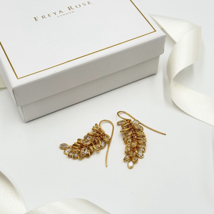 Freya Rose orecchini midi in oro 22ct con cristalli