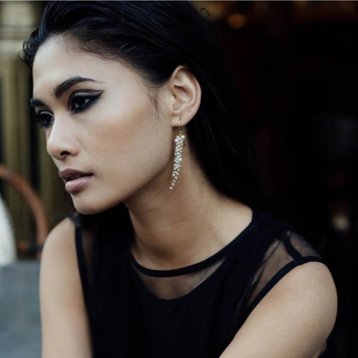 Freya Rose Delicate Silver Pearl Drop Earrings