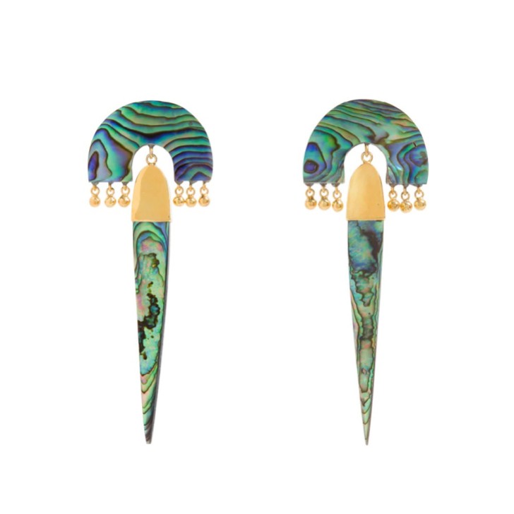 Freya Rose Orecchini di madreperla Myla Verde