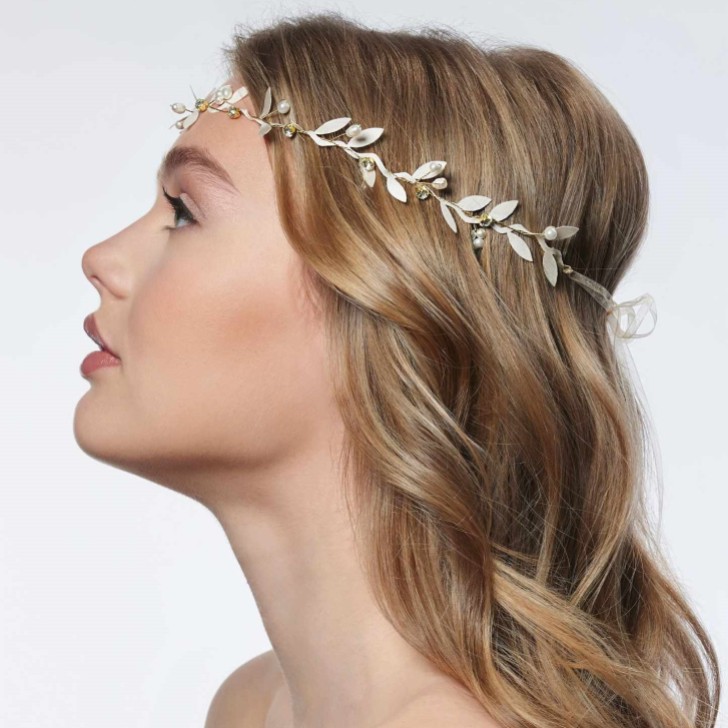Gaia Gold Leaf Bridal Boho Headband