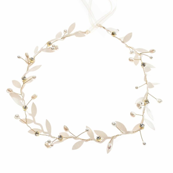 Gaia Gold Leaf Bridal Boho Headband