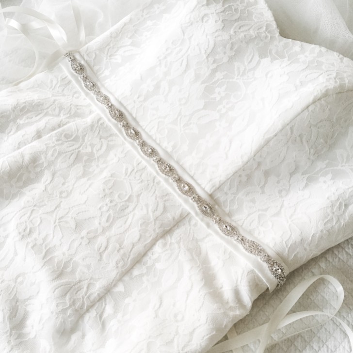 Hadley Narrow Oval Diamante Bridal Belt