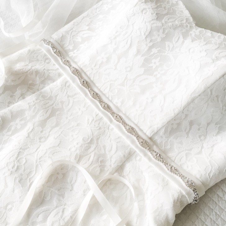 Harper Narrow Diamante Chain Bridal Belt