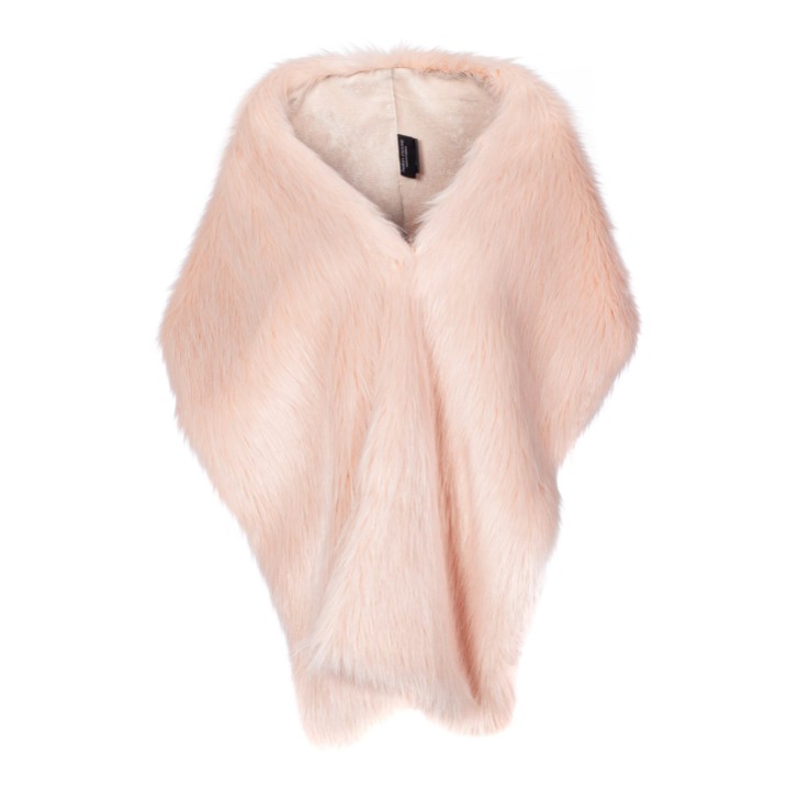 Helen Moore Étole longue en fausse fourrure Blush