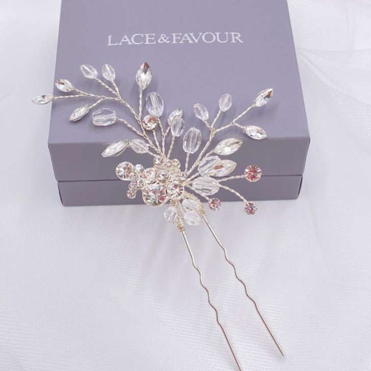 Hera Crystal and Diamante Wedding Hair Pin