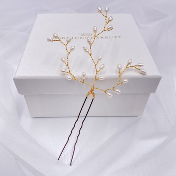 Hermione Harbutt Lily Freshwater Pearl Bridal Hair Pins