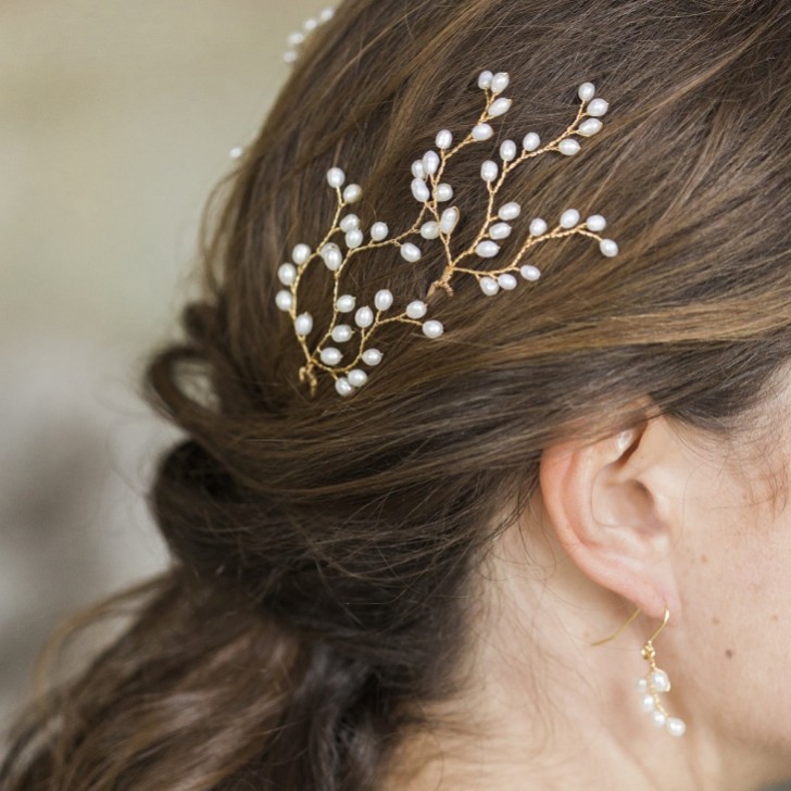 Hermione Harbutt Lily Freshwater Pearl Bridal Hair Pins