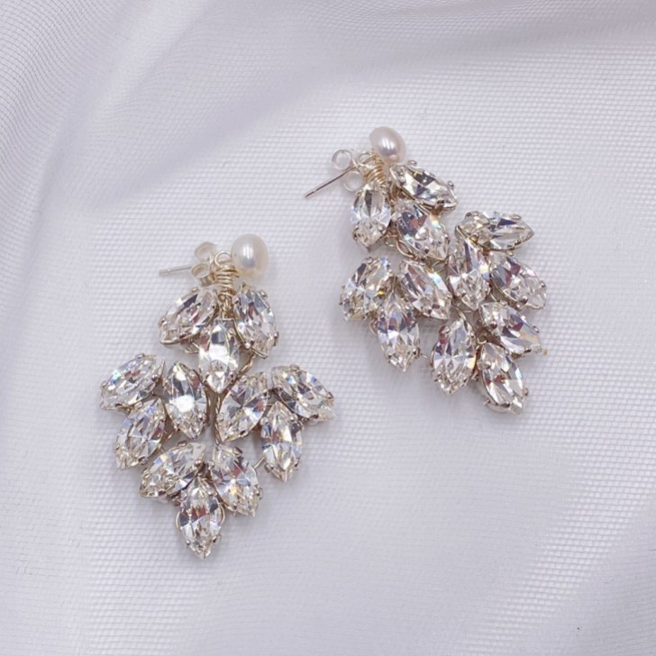 Hermione Harbutt Radiance Statement Crystal Chandelier Earrings