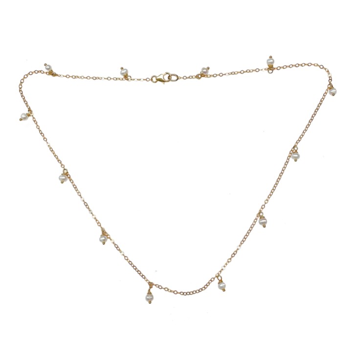 Hermione Harbutt Collana con catena di perle Raindrop Dainty