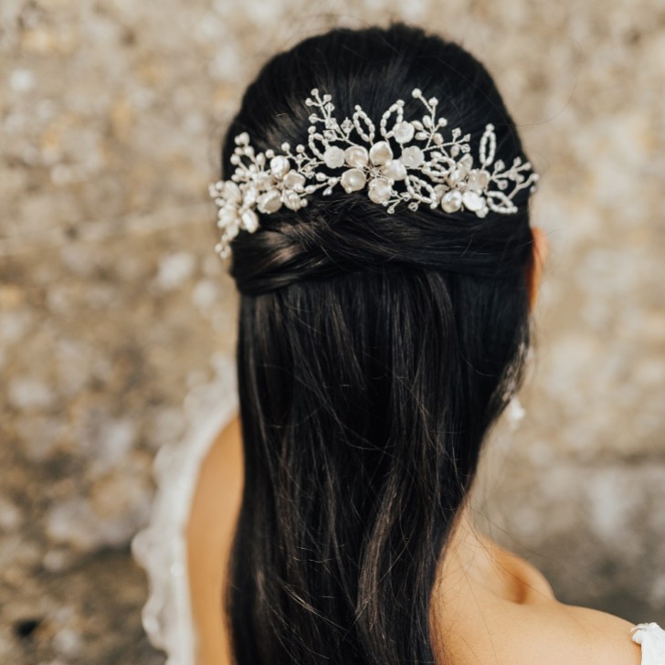 Hermione Harbutt Summer Floral Pearl Bridal Hair Pins (Set of 3)