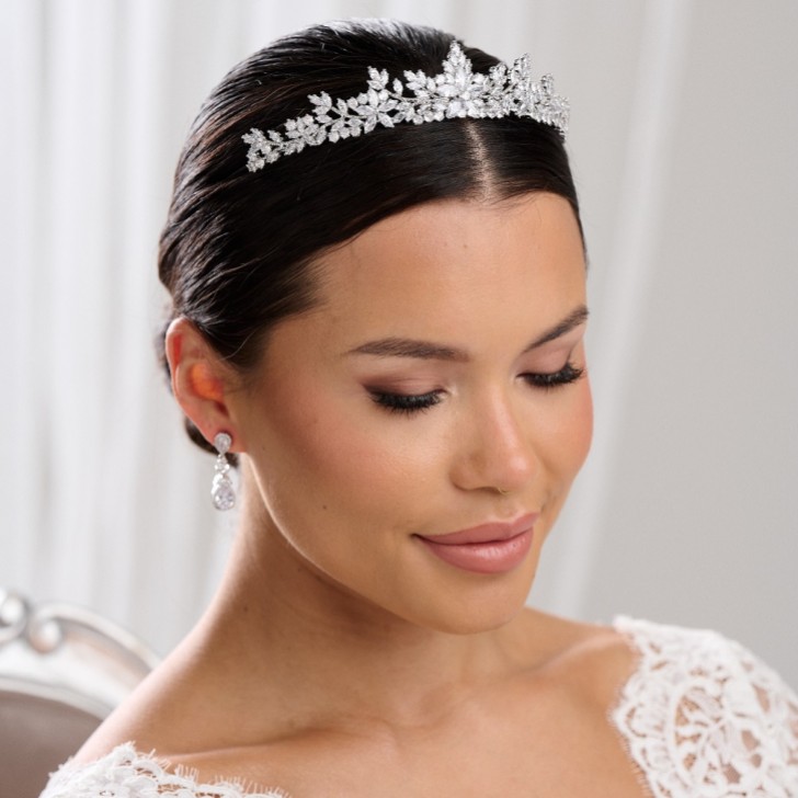 Highgrove Silver Cubic Zirconia Crystal Bridal Tiara
