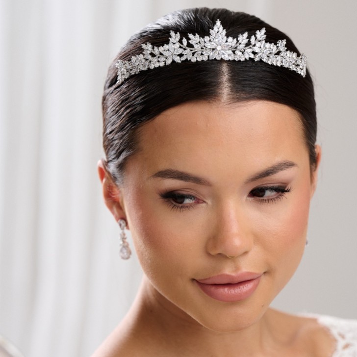 Highgrove Silver Cubic Zirconia Crystal Bridal Tiara