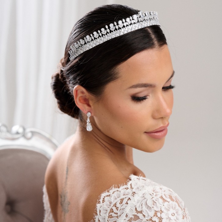 Imperial Regal Cubic Zirconia Crystal Wedding Tiara