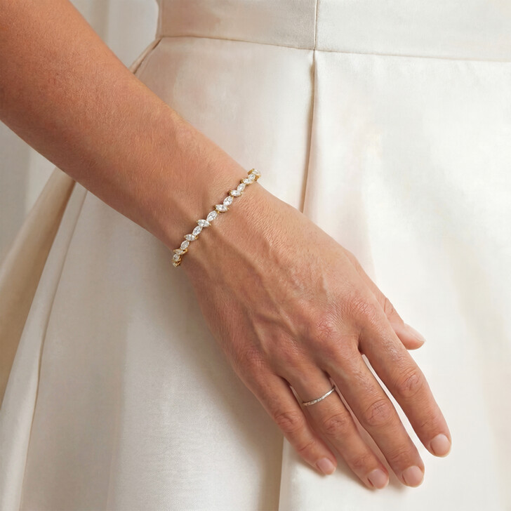 Ivory and Co Andorra Gold Cubic Zirconia Bracelet