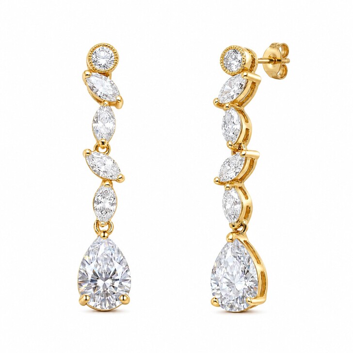Ivory and Co Andorra Gold-Ohrringe mit Zirkonia