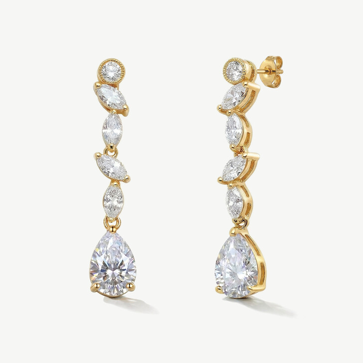 Ivory and Co Andorra Gold Cubic Zirconia Earrings