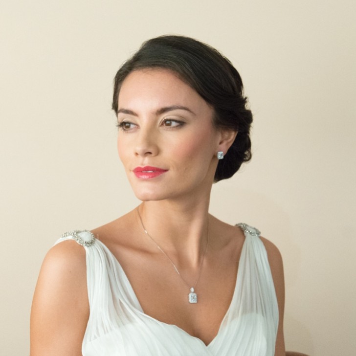 Ivory and Co Art Deco Crystal Pendant Necklace